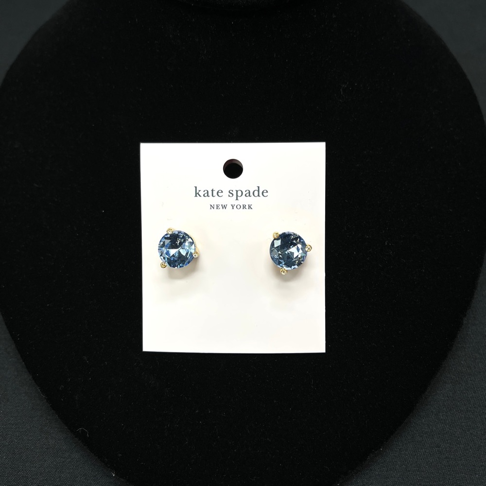 NWT Kate Spade Rise and Shine Stud Earrings Blue Large - Picture 10 of 14